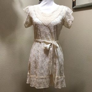 Cream lace summer dress